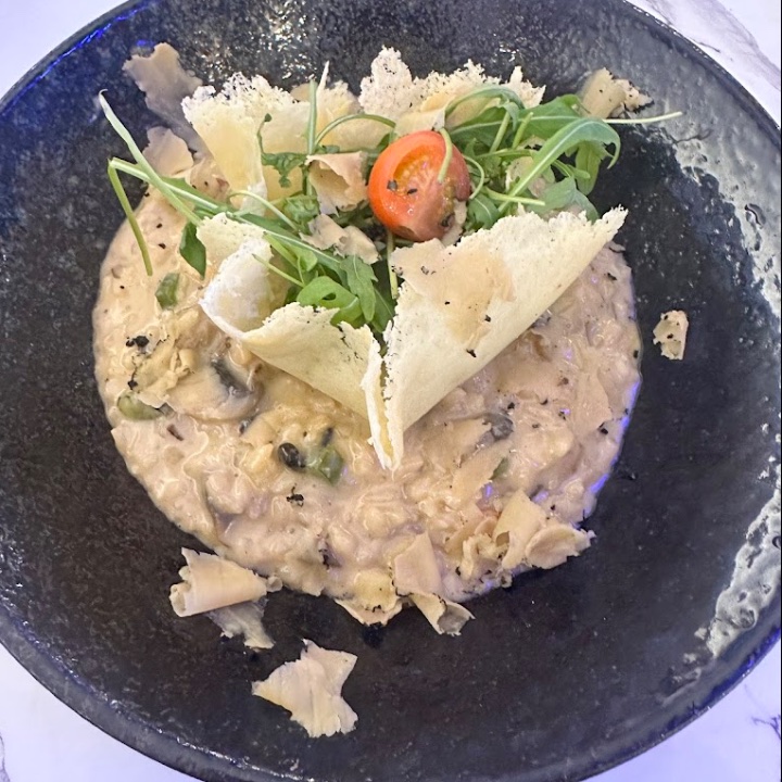 Risotto de setas y trufa negra